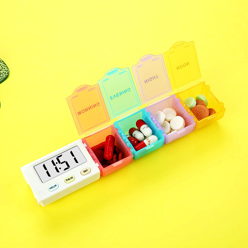Smart Weekly Pill Organizer with Alarm Reminder